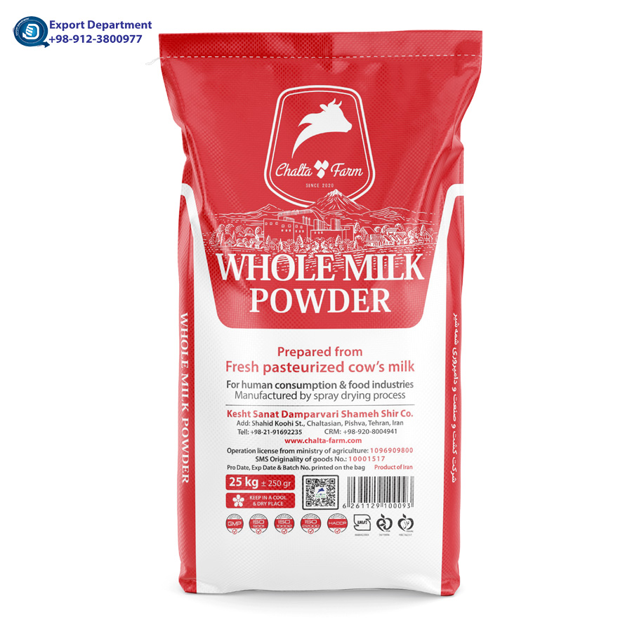 chaltafarm Fortified Instant Whole Milk Powder bulk 25 kg from Iran